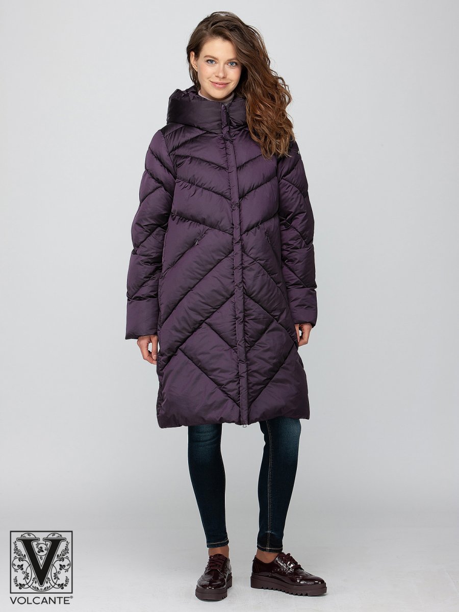 Пальто утепленное женское VM 190113 deep violet Volcante