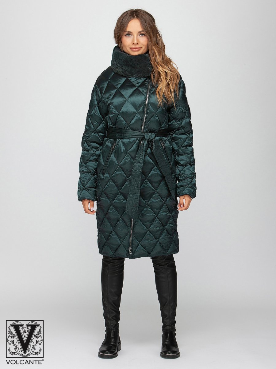 Пальто утепленное женское VMF 190125 evergreen Volcante