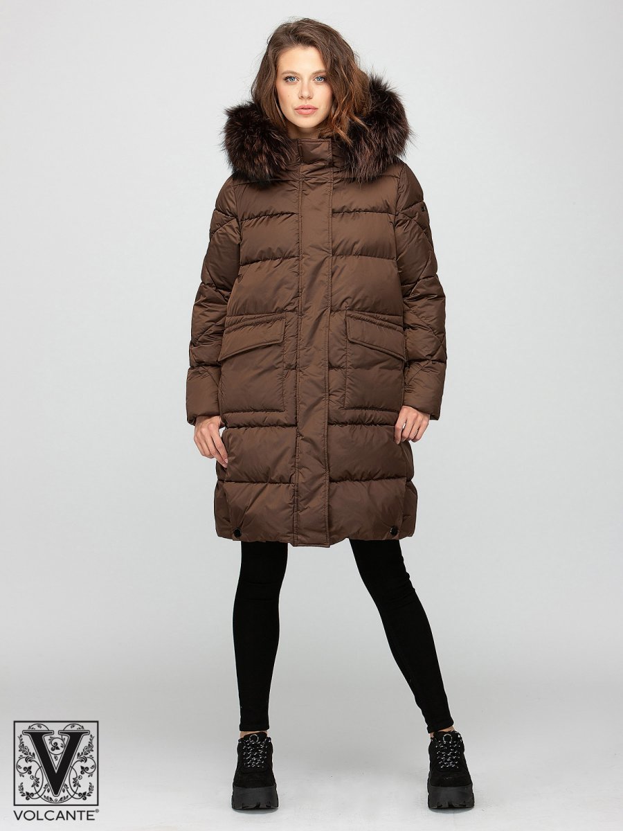 Пальто утепленное женское VMF 190119 toffee Volcante